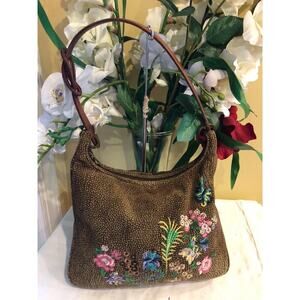 Borbonese EMBRODIERY SHOULDER BAG PURSE (120